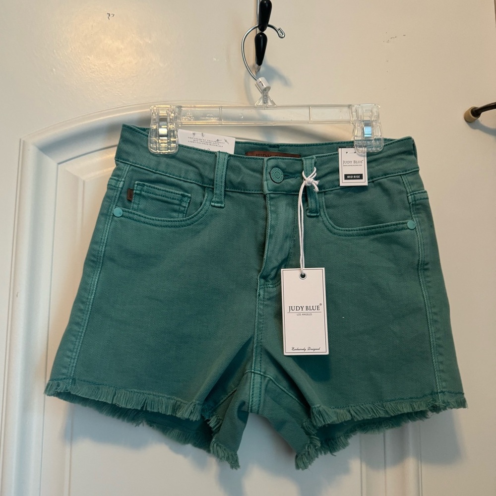 Teal Judy Blue Denim Shorts